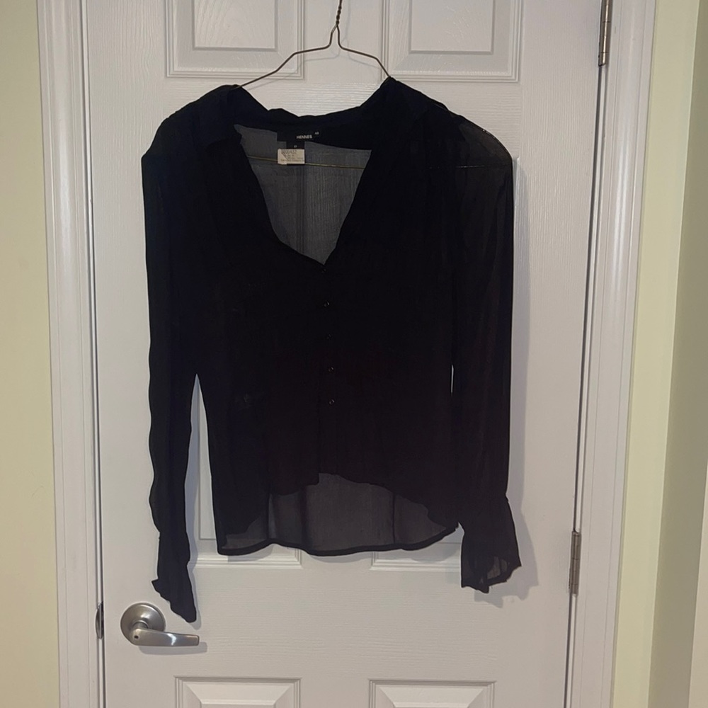 Sheer Black Top